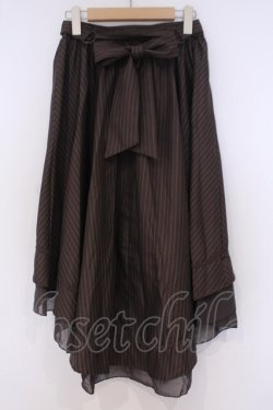 画像3: axes femme / ベルト付フィッシュテールスカート  ブラウン O-26-02-04-1055-AX-SK-IG-OS