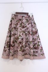 axes femme / アンティーク花柄スカート M ピンク O-26-02-04-1056-AX-SK-IG-OS