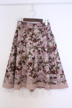 画像1: axes femme / アンティーク花柄スカート M ピンク O-26-02-04-1056-AX-SK-IG-OS