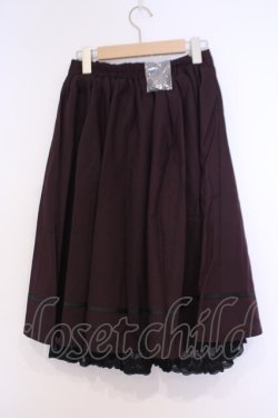 画像3: axes femme / 薔薇×額縁刺繍ミドルスカート M ワイン O-26-02-04-1058-AX-SK-IG-OS