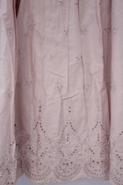 画像2: axes femme / 刺繍ロングスカート M ピンク O-26-02-04-1062-AX-SK-IG-OS