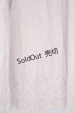 画像2: axes femme / 刺繍ロングスカート M ピンク O-26-02-04-1062-AX-SK-IG-OS