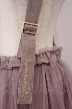 画像2: axes femme POETIQUE / 刺繍サス付チュールスカート  ピンク O-26-02-04-1001-AX-SK-IG-OS