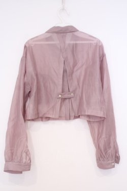 画像3: axes femme / ローズ釦ショートシアーシャツ  ピンク O-26-02-04-1070-AX-BL-IG-OS