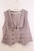 axes femme / ジップデザインベスト  ピンクベージュ O-26-02-04-1072-AX-TO-IG-OS