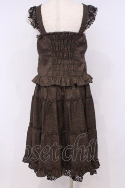 画像3: axes femme / グレンチェックビスチェ&スカートセットアップ  ブラウン O-26-02-04-1007-AX-OP-IG-OS