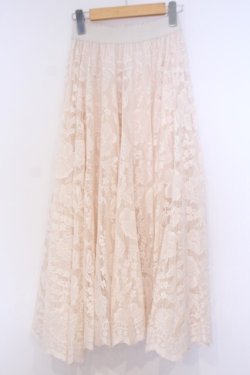 画像3: axes femme / レースサーキュラースカート  アイボリー O-26-02-04-1073-AX-SK-IG-OS