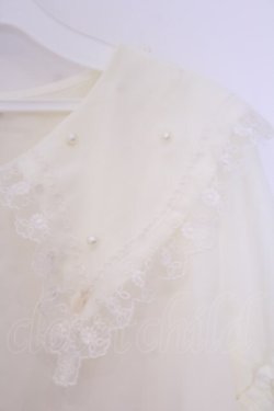 画像2: axes femme / パールビッグ襟ブラウス  アイボリー O-26-02-04-1074-AX-BL-IG-OS