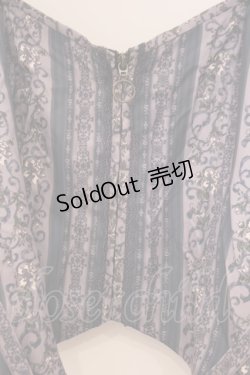 画像2: axes femme / オーナメント縦柄ビスチェ  ラベンダー×ブルー系 O-26-02-04-1076-AX-TO-IG-OS