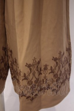 画像2: axes femme / 裾刺繍サス付ワイドパンツ M キャメル O-26-02-04-1008-AX-PA-IG-OS