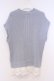 画像3: axes femme / 裾チュールレースニットベスト  サックス O-26-02-04-1082-AX-TO-IG-OS (3)