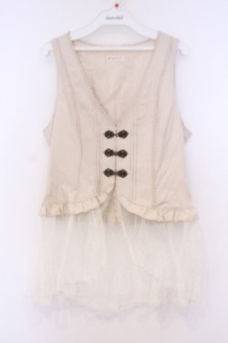 画像1: axes femme / チュールフリルベスト  生成り O-26-02-04-1084-AX-TO-IG-OS