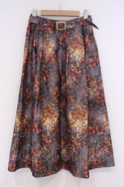 画像1: axes femme / ステンドグラスランプ柄スカート  マルチカラー O-26-02-04-1088-AX-SK-IG-OS