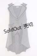 axes femme / レース使いJQロングベスト M グレー O-26-02-04-1091-AX-TO-IG-OS