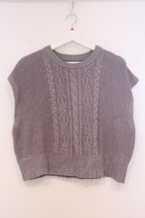 axes femme POETIQUE / ニットベスト  ラベンダー系 O-26-02-04-1093-AX-TO-IG-OS