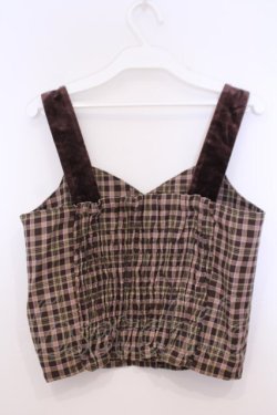 画像2: axes femme / HOUSEofTARTANコラボビスチェ  ブラウンチェック O-26-02-04-1094-AX-TO-IG-OS