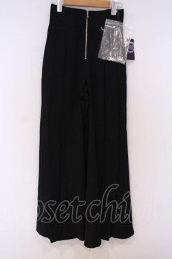 画像1: NIBBLE POISON / ハイウエストタックワイドパンツ M クロ O-26-02-04-1098-0-PA-IG-OS