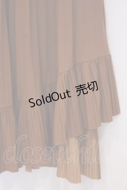 画像2: axes femme / ヘムプリーツスカート M キャラメル O-26-02-04-1010-0-SK-IG-OS