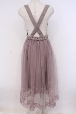 画像3: axes femme POETIQUE / 刺繍サス付チュールスカート  ピンク O-26-02-04-1001-AX-SK-IG-OS