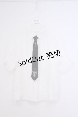 画像1: axes femme / 刺繍ネクタイ付ブラウス M シロ O-26-02-04-1106-AX-BL-IG-OS