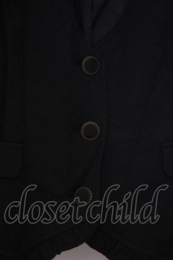 画像2: axes femme / ジャカードショートベスト  クロ O-26-02-04-1107-AX-TO-IG-OS