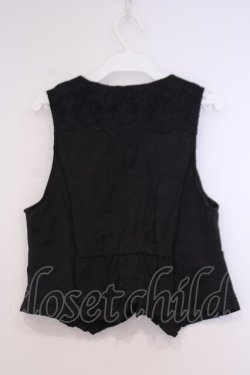 画像3: axes femme / ジャカードショートベスト  クロ O-26-02-04-1107-AX-TO-IG-OS