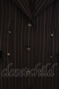 画像2: axes femme kawaii / ストライプロングベスト  ブラウン O-26-02-04-1109-AX-JA-IG-OS