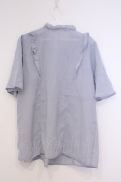 画像3: axes femme / ギャザーデザインフレア袖ブラウス L サックス O-26-02-04-1110-AX-BL-IG-OS