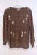 画像1: axes femme / オリジナル手刺繍ロングカーデ M ブラウン O-26-02-04-1012-AX-TO-IG-OS (1)