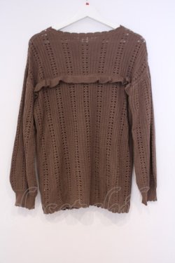 画像3: axes femme / オリジナル手刺繍ロングカーデ M ブラウン O-26-02-04-1012-AX-TO-IG-OS