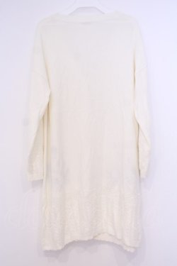 画像3: axes femme / バラ刺繍ロングニットカーデ M オフ O-26-02-04-1013-AX-TO-IG-OS