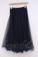 画像2: axes femme / ロングチュールスカート M ネイビー O-26-02-04-1016-AX-SK-IG-OS (2)
