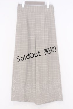 画像1: axes femme / グレンチェックワイドパンツ  ブラウン O-26-02-04-1019-AX-SH-IG-OS