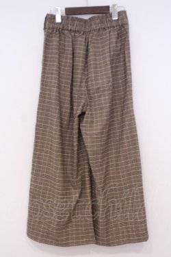 画像3: axes femme / グレンチェックワイドパンツ  ブラウン O-26-02-04-1019-AX-SH-IG-OS