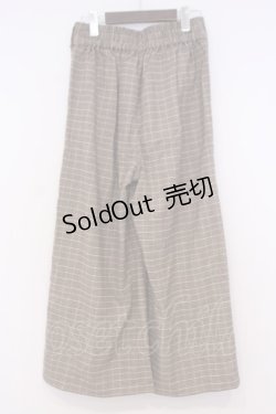 画像3: axes femme / グレンチェックワイドパンツ  ブラウン O-26-02-04-1019-AX-SH-IG-OS