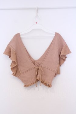 画像2: axes femme POETIQUE / ラメニットビスチェ M サーモンピンク O-26-02-04-1022-AX-TO-IG-OS