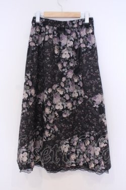 画像3: axes femme / ミュルーズ花柄スカート/ミュルーズ美術館コラボ クロ  O-26-02-04-1026-AX-SK-IG-OS