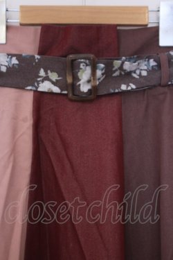 画像2: axes femme / パッチワークスカート M アカ系 O-26-02-04-1029-AX-SK-IG-OS