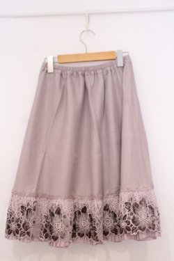 画像3: axes femme / 裾フラワーレースミディスカート  ピンク O-26-02-04-1031-AX-SK-IG-OS