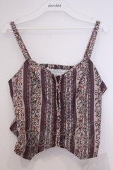 axes femme / オーナメント縦柄ビスチェ  ワイン系 O-26-02-04-1033-AX-TO-IG-OS