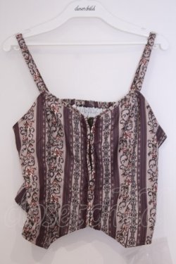 画像1: axes femme / オーナメント縦柄ビスチェ  ワイン系 O-26-02-04-1033-AX-TO-IG-OS