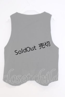 画像3: axes femme / 刺繍入りふわふわベスト  クロ O-26-02-04-1034-AX-TO-IG-OS