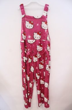 画像2: Candy Stripper / 【HELLO KITTY】KILA KILA VELOUR SALOPETTE　サロペット F ピンク O-26-02-04-001-PU-OP-OW-OS