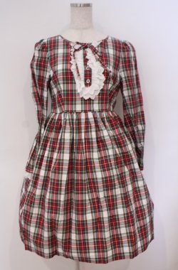 画像1: MILK / ガールズコットンDress  アカ系 O-26-02-04-009-ML-OP-OW-OS