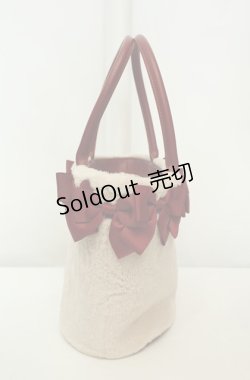 画像2: m petit by misako / AM*NIリボンFバッグ  オフ×アカ O-26-02-04-2011-LO-BG-IG-OS