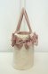 画像2: m petit by misako / AM*NIリボンFバッグ  オフ×ピンク O-26-02-04-2012-LO-BG-IG-OS (2)
