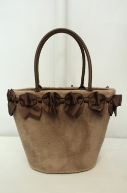 画像3: m petit by misako / AM*NIリボンFバッグ  ブラウン O-26-02-04-2013-LO-BG-IG-OS