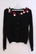 Secret Honey / 薔薇モチーフ使いカーディガン 2 クロ O-26-02-04-022-CA-TO-OW-OS