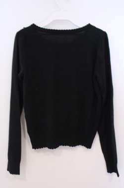 画像3: Secret Honey / 薔薇モチーフ使いカーディガン 2 クロ O-26-02-04-022-CA-TO-OW-OS