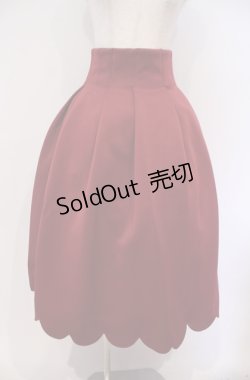 画像1: Maison de FLEUR Petite Robe canone / しゃんと歩けるボリュームスカート S ボルドー O-26-02-04-024-EL-SK-OW-OS